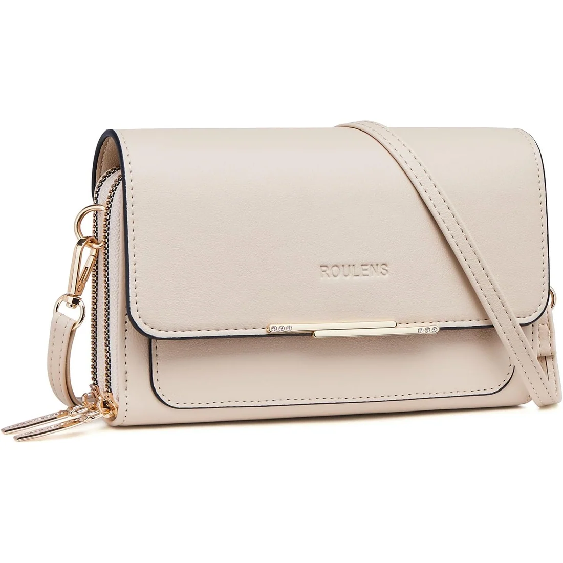 Pocket Phone Crossbody in Beige