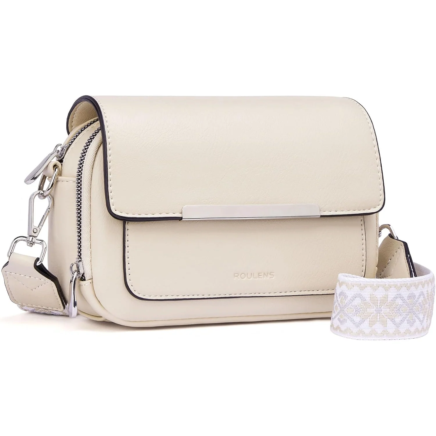 Roulens RFID Camera Crossbody in Apricot