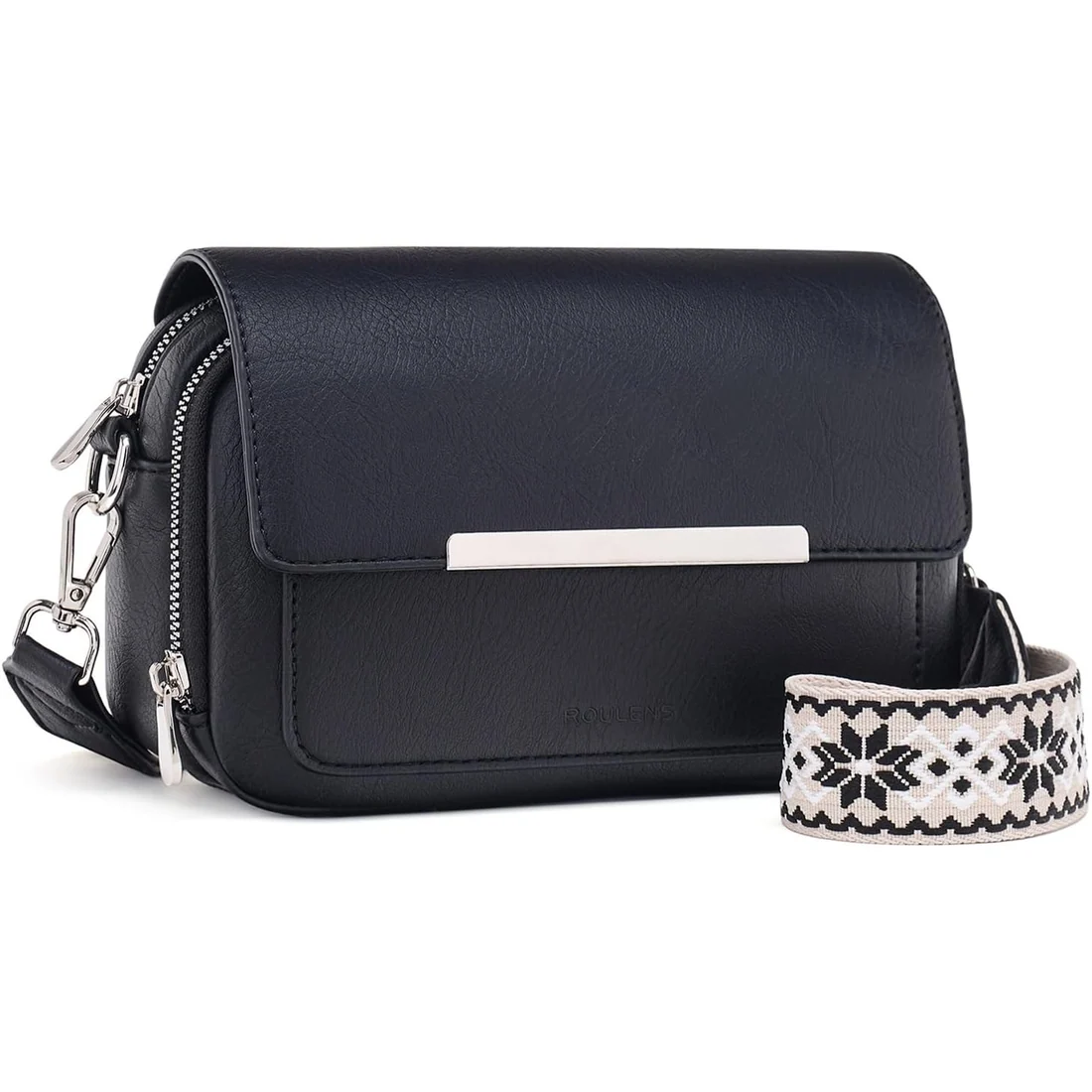 RFID Camera Crossbody in Black